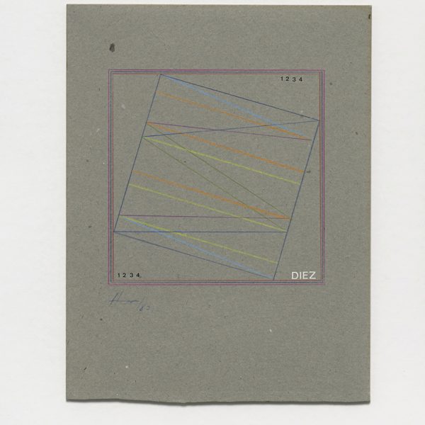 Amador. Untitled, 1983. Colored pencils on carboard. 180 x 240 mm