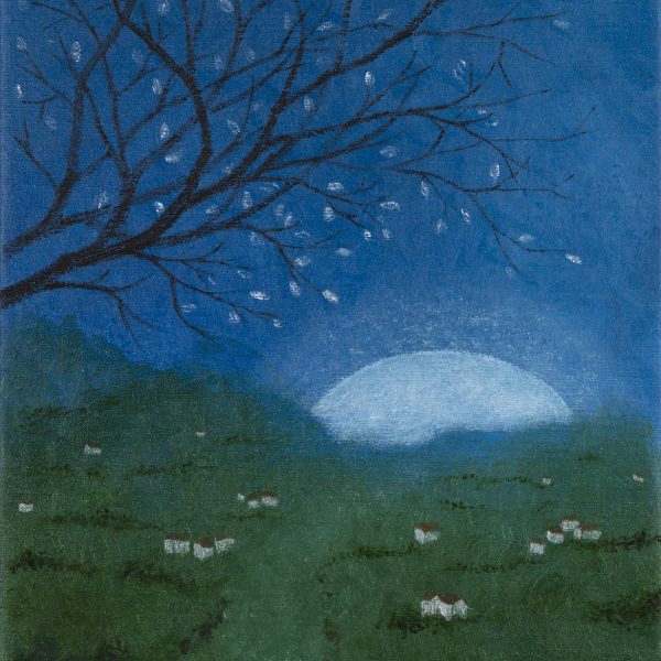Josefina Junco. Senda lunar, 2025. O. Lino. 33 x 41 cm