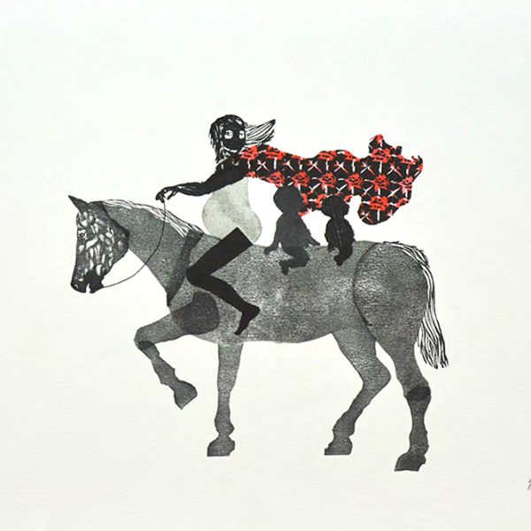 Nicholas F. Callaway
Jinetes, 2022
Estampación de sellos de goma tallados a mano sobre papel Guarro Basik. 35 x 50 cm