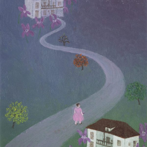 Josefina Junco. El camino del tiempo, 2025. Óleo sobre lino. 33 x 24 cm