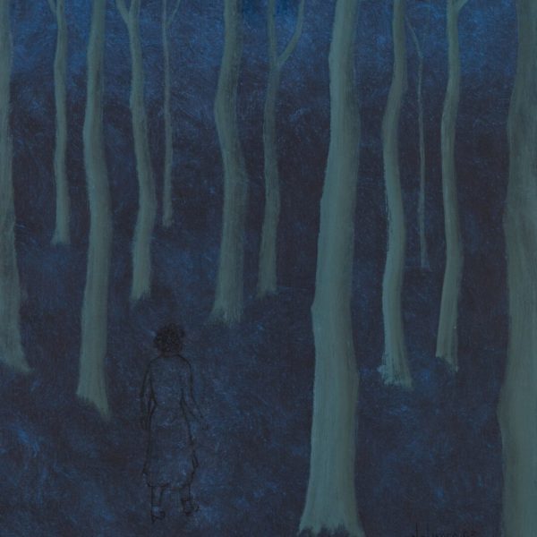 Josefina Junco. Oscuridad I, 2003. Óleo sobre tabla. 40 x 36 cm