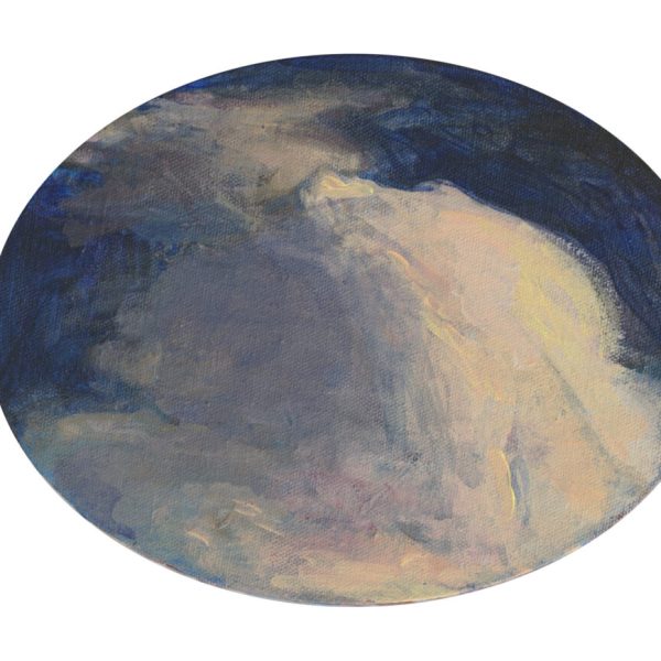 Morgan Bancon. Nube de noche, 2026. Acrílico sobre lienzo. 18 x 24 cm