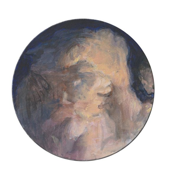 Morgan Bancon. Tondo noche, 2026. Acrílico sobre lienzo. 20 x 20 cm