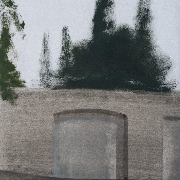 Galano. 26 Cementério dos Ingleses, 2026. Óleo sobre papel colado a tábua.
24 x 17 cm