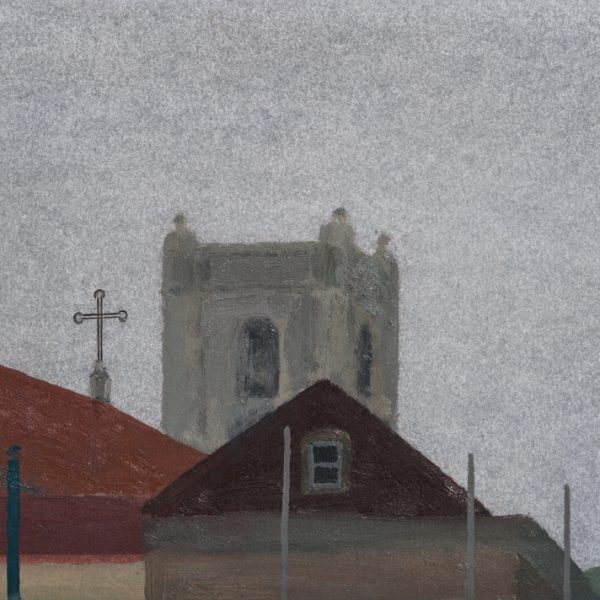 Galano. 26 Igreja de SaÞo Roque, 2026. 
Mista sobre papel colado a tábua. 
19 x 24 cm