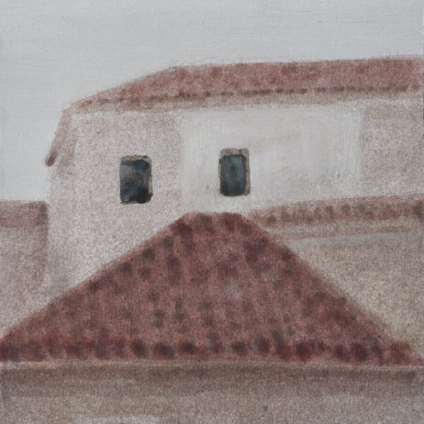 Galano. Telhados de Alfama, 2026.
Mista sobre papel colado a tábua.
24 x 17 cm