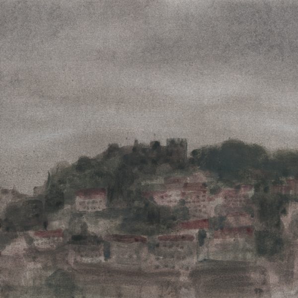 Galano. A Alfama vista do hotel, 2026.
Mista sobre papel colado a tábua. 
42 x 32,5 cm